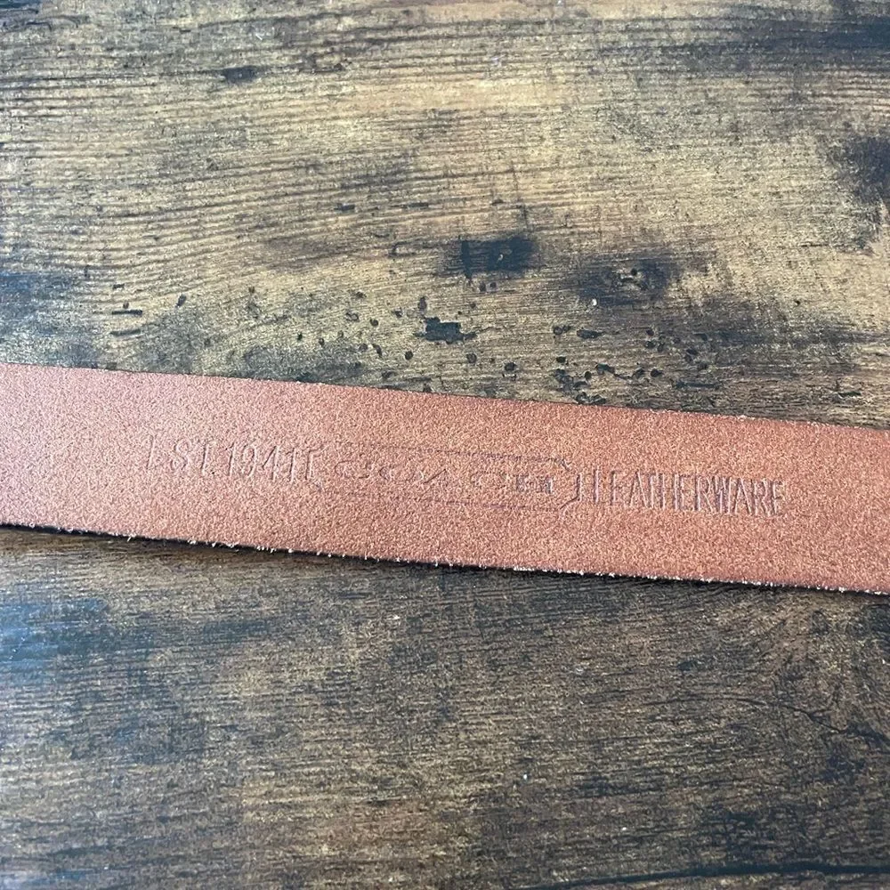 Vintage Coach Men’s Leather Belt in Natural Tan Size 38